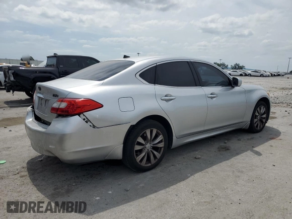 2012 Infiniti M37 with VIN JN1BY1ARXCM396491, listed as a Copart auction lot 53595085 with 178,417 mi miles and Salvage Title. Bid and sale history available at carsss.com. Image 3.
