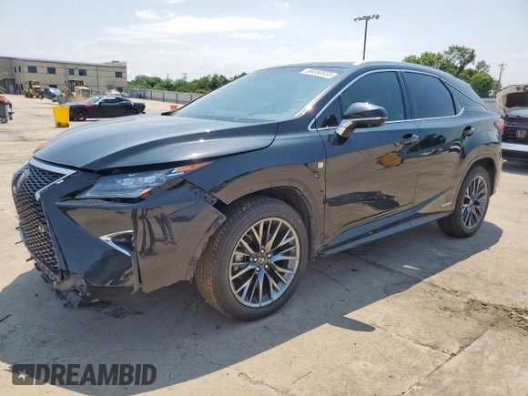 2018 Lexus RX 450h with VIN 2T2BGMCA9JC020914, listed as a Copart auction lot 59050835 with 45,566 mi miles and Salvage title. Bid and sale history available at DreamBid. Image 1.