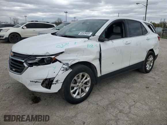 2020 Chevrolet Equinox LT z VIN 2GNAXJEVXL6130252, wystawiony jako Copart lot #52528455 z przebiegiem 298 711 mil mil oraz Szkoda całkowita • Salvage title. Historia ofert i sprzedaży dostępna na DreamBid. Obrazek 1.
