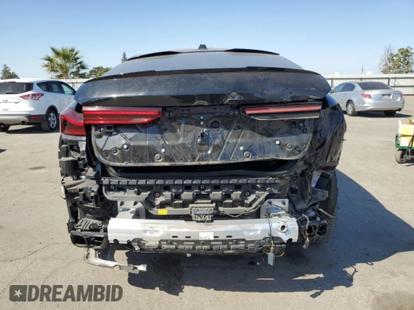 2024 BMW X6 M60i with VIN 5UX43EX04R9S22513, listed as a Copart auction lot 74380844 with 255 mi miles and Salvage Title. Bid and sale history available at carsss.com. Image 6.