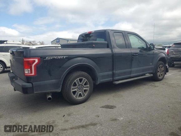 2017 Ford F-150 XL with VIN 1FTEX1CP1HKD89845, listed as a Copart auction lot 50220015 with 140,676 mi miles and Salvage Title. Bid and sale history available at carsss.com. Image 3.