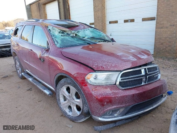 2014 Dodge Durango Limited with VIN 1C4RDJDG2EC450635, listed as a IAAI auction lot 41225715 with 1 mi miles. Bid and sale history available at carsss.com. Image 1.
