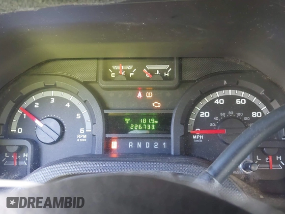2013 Ford Econoline Cargo Commercial with VIN 1FTNE1EW4DDA35701, listed as a IAAI auction lot 41900327 with 226,733 mi miles and . Bid and sale history available at carsss.com. Image 7.