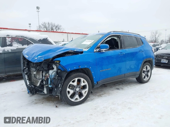2021 Jeep Compass Limited with VIN 3C4NJCCB2MT528312, listed as a IAAI auction lot 41234690 with 83,036 mi miles. Bid and sale history available at carsss.com. Image 16.