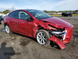 2021 Tesla Model Y Long Range with VIN 5YJYGDEE6MF258475, listed as a Copart auction lot 51347335 with 0 mi miles and Salvage Title. Bid and sale history available at carsss.com. Image 4.