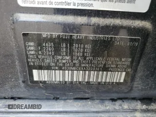 2010 Subaru Legacy Premium All-Weather Anniversary z VIN 4S3BMBC6XA3233361, wystawiony jako Copart lot #54322705 z przebiegiem 153 158 mil mil oraz Szkoda całkowita • Salvage title. Historia ofert i sprzedaży dostępna na DreamBid. Obrazek 13.
