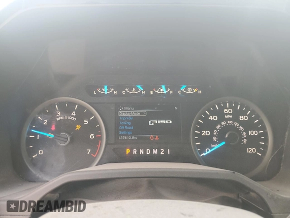 2015 Ford F-150 XLT with VIN 1FTEW1EPXFKD35425, listed as a Copart auction lot 56944155 with 137,610 mi miles and Salvage title. Bid and sale history available at DreamBid. Image 9.
