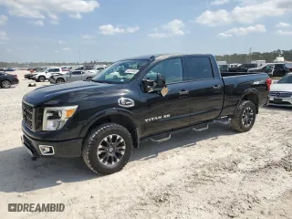 2017 Nissan Titan XD PRO-4X with VIN 1N6BA1F48HN535966, listed as a Copart auction lot 53618345 with 150,009 mi miles and Salvage Title. Bid and sale history available at carsss.com. Image 1.