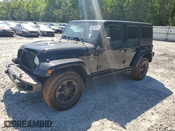 2017 Jeep Wrangler Unlimited 75th Anniversary with VIN 1C4HJWEG4HL531334, listed as a Copart auction lot 53371875 with 89,529 mi miles and Salvage title. Bid and sale history available at DreamBid. Image 1.
