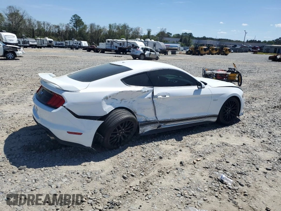 2019 Ford Mustang GT with VIN 1FA6P8CF0K5166163, listed as a Copart auction lot 51006725 with 34,748 mi miles and Salvage title. Bid and sale history available at DreamBid. Image 3.