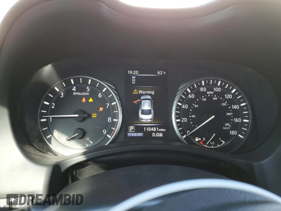 2019 Infiniti Q50 3.0t LUXE with VIN JN1EV7AP2KM518167, listed as a Copart auction lot 48712525 with 110,481 mi miles and Salvage Title. Bid and sale history available at carsss.com. Image 9.