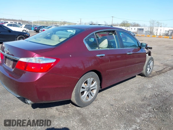 2014 Honda Accord LX with VIN 1HGCR2F34EA308629, listed as a IAAI auction lot 41976263 with 74,329 mi miles and . Bid and sale history available at carsss.com. Image 4.