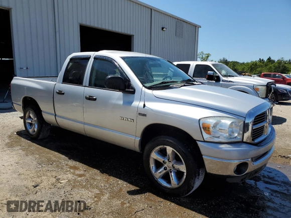 2008 Dodge 1500 SLT with VIN 1D7HA18238J137599, listed as a Copart auction lot 52596635 with 113,127 mi miles and Salvage Title. Bid and sale history available at DreamBid. Image 4.