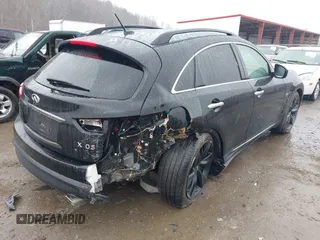 2017 Infiniti QX70 with VIN JN8CS1MW0HM415145, listed as a IAAI auction lot 41557578 with 42,502 mi miles and . Bid and sale history available at DreamBid. Image 4.