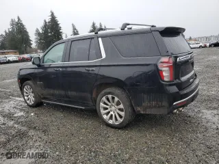2021 Chevrolet Tahoe Premier with VIN 1GNSKSKD5MR231077, listed as a Copart auction lot 84274084 with 53,932 mi miles and Salvage Title. Bid and sale history available at carsss.com. Image 2.
