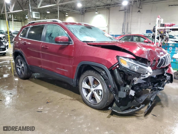 2021 Jeep Cherokee Limited with VIN 1C4PJMDX5MD211977, listed as a Copart auction lot 44218645 with 25,887 mi miles and Salvage Title. Bid and sale history available at carsss.com. Image 4.