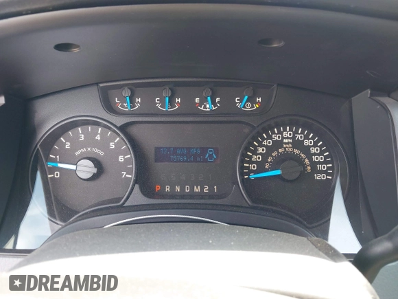 2014 Ford F-150 XL with VIN 1FTEW1CMXEKD40762, listed as a IAAI auction lot 42400704 with 75,769 mi miles and . Bid and sale history available at DreamBid. Image 7.