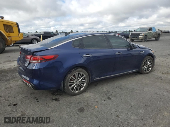 2018 Kia Optima SX with VIN 5XXGV4L25JG230508, listed as a Copart auction lot 56423135 with 100,575 mi miles and Salvage title. Bid and sale history available at DreamBid. Image 3.