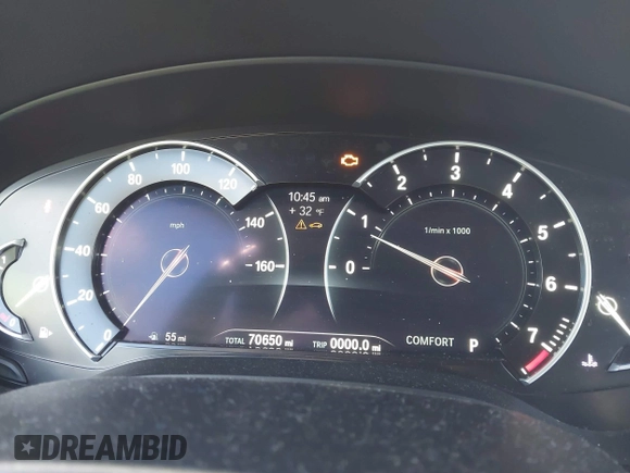 2017 BMW 5 Series 530i xDrive with VIN WBAJA7C32HG907106, listed as a IAAI auction lot 41020855 with 70,650 mi miles and . Bid and sale history available at carsss.com. Image 7.