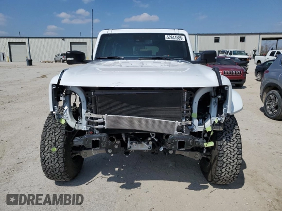 2024 Ford Bronco Raptor with VIN 1FMEE0RR6RLA11617, listed as a Copart auction lot 52641585 with 7,096 mi miles and Salvage title. Bid and sale history available at DreamBid. Image 5.