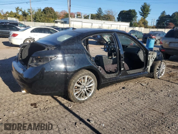 2020 Infiniti Q50 Luxe with VIN JN1EV7AR5LM257295, listed as a Copart auction lot 76264494 with Not Provided miles and Salvage Title. Bid and sale history available at DreamBid. Image 3.