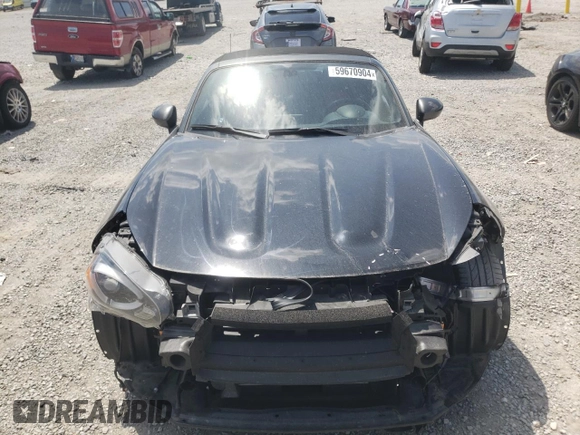 2018 FIAT 124 Spider Abarth with VIN JC1NFAEK5J0138796, listed as a Copart auction lot 59670904 with 20,960 mi miles and Salvage title. Bid and sale history available at DreamBid. Image 5.