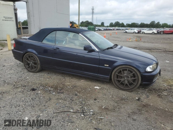 2003 BMW 3 Series 330Ci with VIN WBABS534X3JU96967, listed as a Copart auction lot 64602915 with 178,284 mi miles and Salvage title. Bid and sale history available at DreamBid. Image 4.