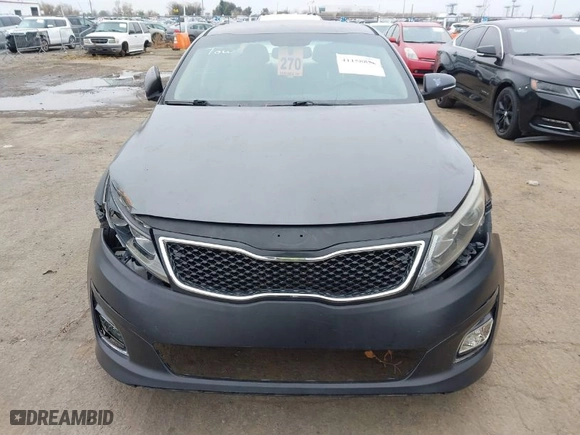 2015 Kia Optima LX with VIN 5XXGM4A76FG445632, listed as a IAAI auction lot 41158856 with 185,189 mi miles. Bid and sale history available at carsss.com. Image 6.