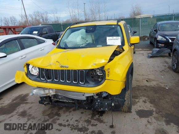 2016 Jeep Renegade Latitude with VIN ZACCJABT1GPE29482, listed as a IAAI auction lot 41694187 with Not Provided miles and . Bid and sale history available at carsss.com. Image 11.