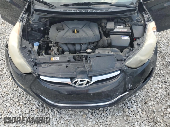 2013 Hyundai Elantra GLS with VIN KMHDH4AE1DU841024, listed as a Copart auction lot 58762515 with 166,470 mi miles and Salvage title. Bid and sale history available at DreamBid. Image 11.
