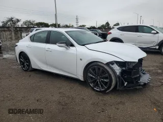 2023 Lexus IS 350 F Sport with VIN JTHGZ1B28P5063979, listed as a Copart auction lot 88964555 with 35,275 mi miles and Salvage title. Bid and sale history available at DreamBid. Image 4.