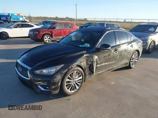 2018 Infiniti Q50 3.0t LUXE with VIN JN1EV7AP7JM363310, listed as a IAAI auction lot 40924400 with 103,578 mi miles. Bid and sale history available at carsss.com. Image 18.