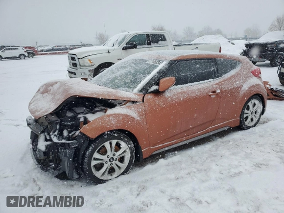 2016 Hyundai Veloster Turbo with VIN KMHTC6AE9GU252295, listed as a Copart auction lot 41462345 with 151,125 mi miles and Salvage Title. Bid and sale history available at carsss.com. Image 1.