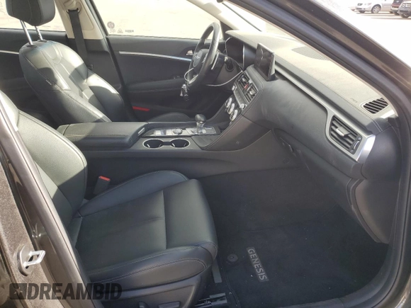 2023 Genesis G70 2.0T with VIN KMTG34TA4PU129199, listed as a Copart auction lot 80963124 with 15,729 mi miles and Salvage Title. Bid and sale history available at carsss.com. Image 7.