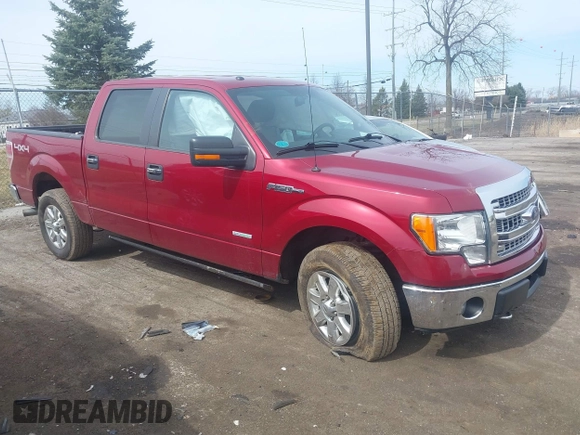 2014 Ford F-150 XL with VIN 1FTFW1ET9EFC07265, listed as a IAAI auction lot 41857341 with 85,829 mi miles and . Bid and sale history available at DreamBid. Image 1.