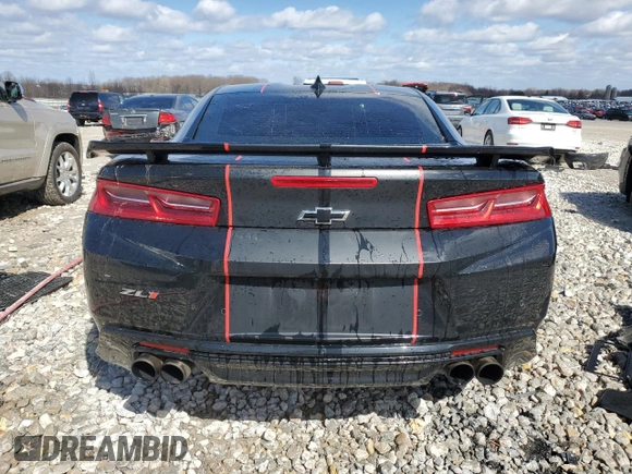 2018 Chevrolet Camaro ZL1 with VIN 1G1FK1R61J0152283, listed as a Copart auction lot 50151475 with 34,325 mi miles and Clean Title. Bid and sale history available at DreamBid. Image 6.
