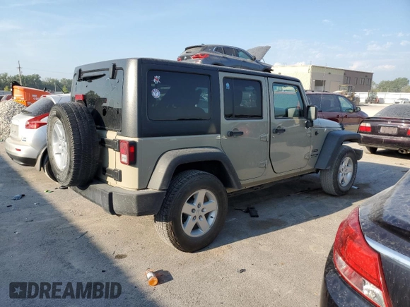 2018 Jeep Wrangler JK Unlimited Sport S with VIN 1C4HJWDG6JL921570, listed as a Copart auction lot 68415044 with 121,501 mi miles and Salvage Title. Bid and sale history available at carsss.com. Image 3.
