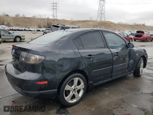 2005 Mazda 3 s with VIN JM1BK323551247446, listed as a Copart auction lot 48338215 with 163,744 mi miles and Salvage Title. Bid and sale history available at carsss.com. Image 3.