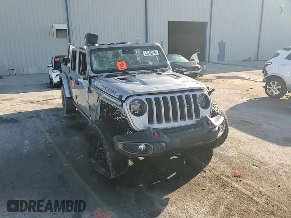 2020 Jeep Gladiator Rubicon with VIN 1C6JJTBG7LL112446, listed as a Copart auction lot 53548815 with 73,374 mi miles and Non Repairable. Bid and sale history available at DreamBid. Image 13.