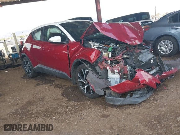 2018 Toyota C-HR XLE with VIN NMTKHMBX7JR021296, listed as a IAAI auction lot 41896666 with 108,545 mi miles. Bid and sale history available at carsss.com. Image 1.