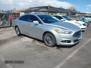 2013 Ford Fusion Titanium with VIN 3FA6P0K94DR120025, listed as a IAAI auction lot 41905063 with 129,597 mi miles. Bid and sale history available at carsss.com. Image 1.
