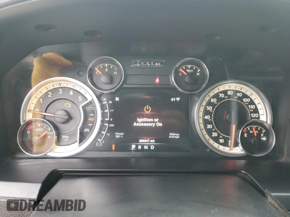 2014 Ram 3500 Laramie with VIN 3C63R3ML6EG108920, listed as a Copart auction lot 43368135 with 286,947 mi miles and Salvage Title. Bid and sale history available at carsss.com. Image 9.