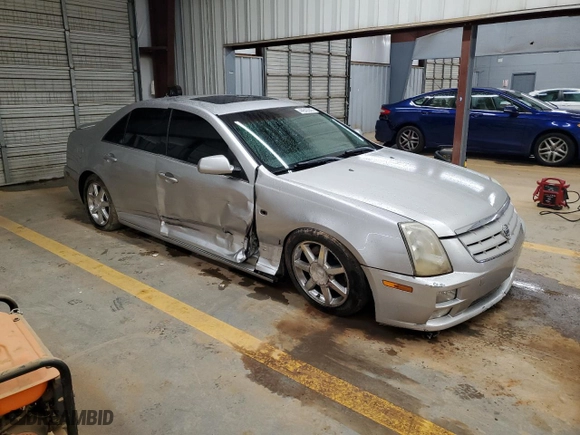 2005 Cadillac STS with VIN 1G6DC67A950190711, listed as a Copart auction lot 44843345 with 0 mi miles and Salvage Title. Bid and sale history available at carsss.com. Image 4.