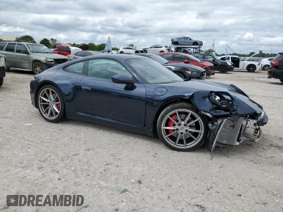 2020 Porsche 911 Carrera S with VIN WP0AB2A98LS226271, listed as a Copart auction lot 52161985 with 0 mi miles and Salvage Title. Bid and sale history available at carsss.com. Image 4.