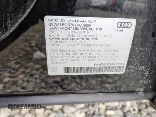 2014 Audi Q5 Premium Plus with VIN WA1CMAFP3EA095354, listed as a Copart auction lot 82421174 with 146,500 mi miles and Salvage title. Bid and sale history available at DreamBid. Image 12.