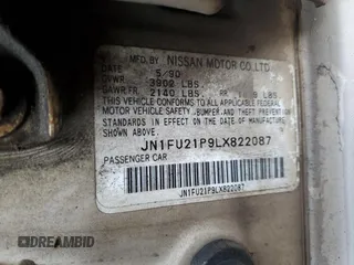 1990 Nissan Stanza GXE z VIN JN1FU21P9LX822087, wystawiony jako Copart lot #82967984 z przebiegiem 109 985 mil mil oraz Tytuł czysty. Historia ofert i sprzedaży dostępna na DreamBid. Obrazek 12.
