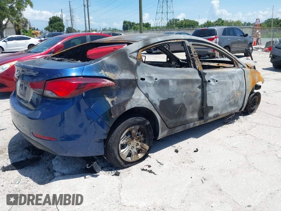 2016 Hyundai Elantra SE with VIN 5NPDH4AEXGH753186, listed as a IAAI auction lot 42487320 with Not provided miles and . Bid and sale history available at DreamBid. Image 4.