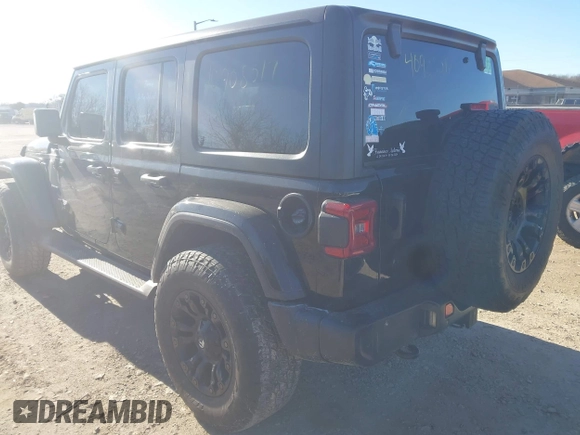 2018 Jeep Wrangler Unlimited Sahara z VIN 1C4HJXEG9JW216717, wystawiony jako IAAI lot #40908017 z przebiegiem 87 954 mil mil oraz . Historia ofert i sprzedaży dostępna na DreamBid. Obrazek 3.
