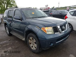 2005 Nissan Pathfinder XE with VIN 5N1AR18W75C725511, listed as a IAAI auction lot 42146272 with 222,548 mi miles and . Bid and sale history available at DreamBid. Image 1.