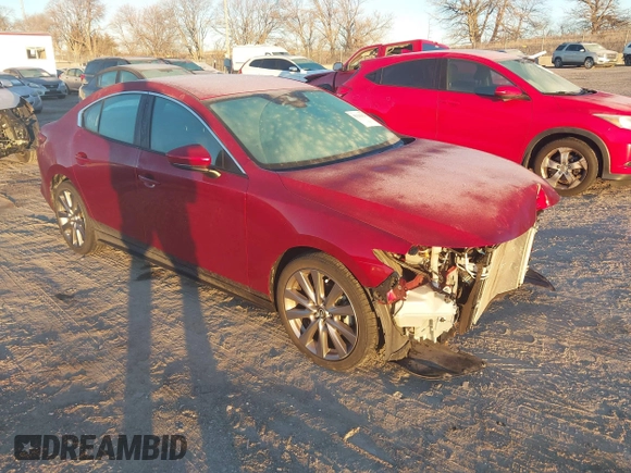 2021 Mazda 3 Select with VIN 3MZBPBBM5MM208715, listed as a IAAI auction lot 41342526 with 35,702 mi miles and . Bid and sale history available at carsss.com. Image 1.